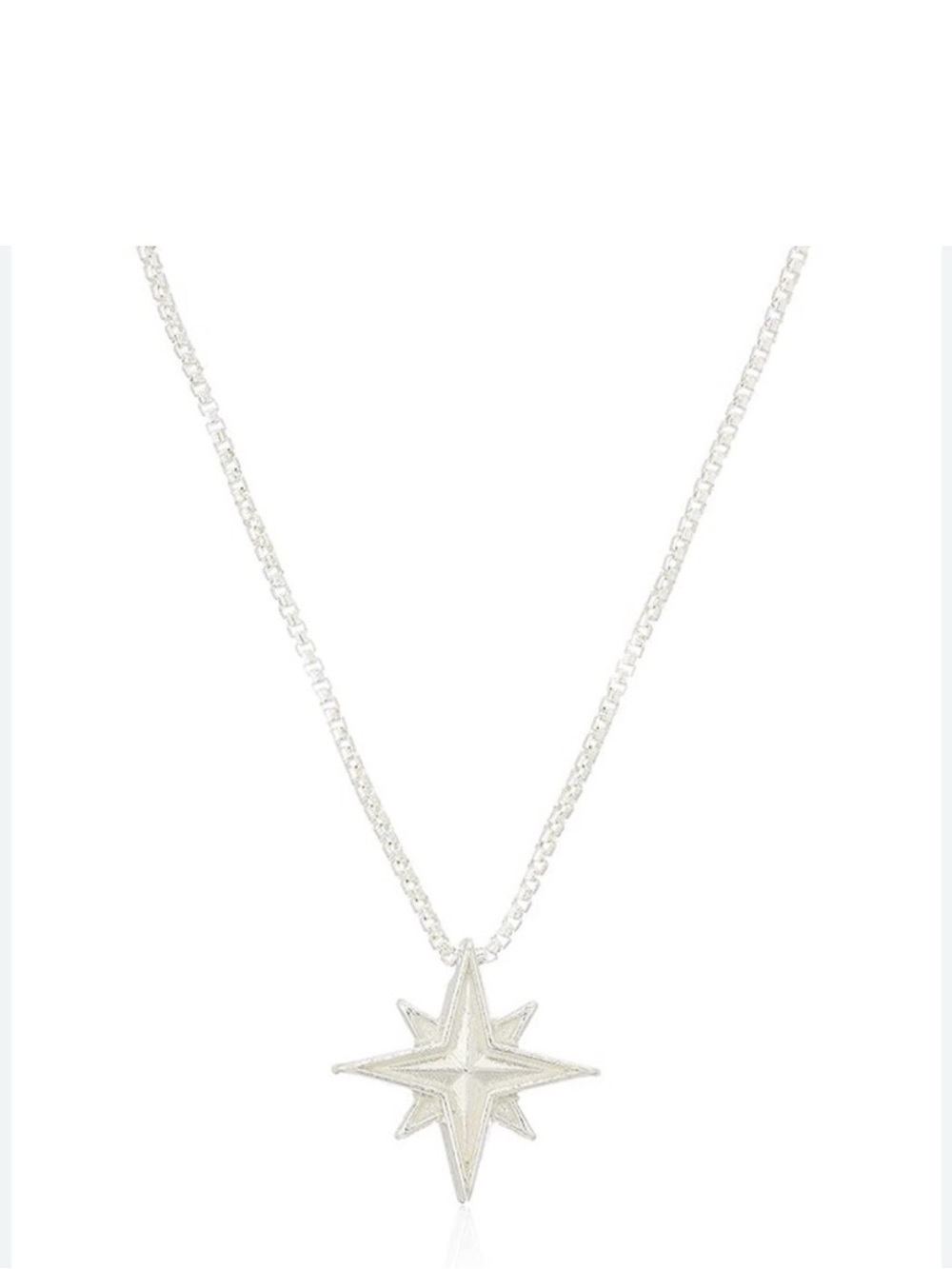Alex and Ani North Star Compass Pendant Necklace - Polished Silver Tone